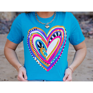 Painted Heart - Valentines Tee - Lil Cattilac