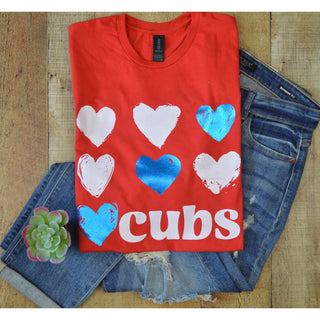 Long Cubs - Foil Hearts T-Shirt