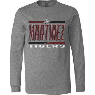 Martinez Tigers - Split Stripe Long Sleeve T-Shirt