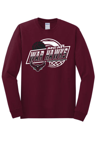 McMurry University War Hawks - Basketball Long Sleeve T-Shirt