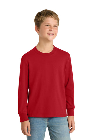 Port & Co® Youth Long Sleeve Core Cotton Tee. PC54YLS