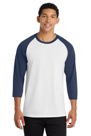 Port & Co® Core Blend 3/4-Sleeve Raglan Tee. PC55RS