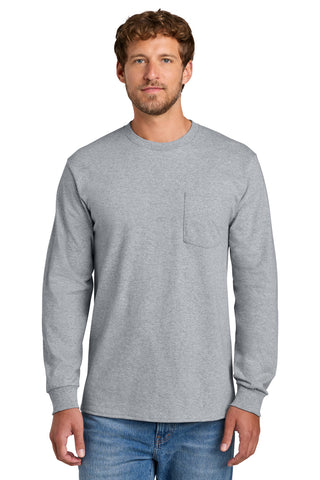 Port & Co® Tall Long Sleeve Essential Pocket Tee. PC61LSPT