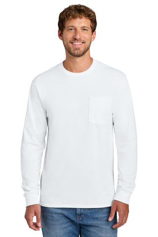 Port & Co® Tall Long Sleeve Essential Pocket Tee. PC61LSPT
