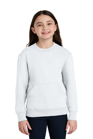 Port & Co® Youth Core Fleece Crewneck Pocket Sweatshirt PC78YPKT