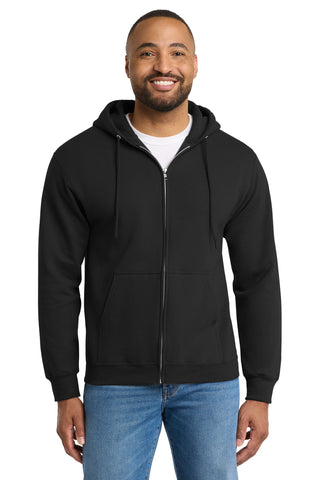 Port & Co® Essential Fleece Full-Zip Hooded Sweatshirt.  PC90ZH
