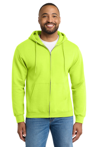 Port & Co® Essential Fleece Full-Zip Hooded Sweatshirt.  PC90ZH