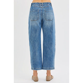 Risen Twisted Seams Barrel Jeans
