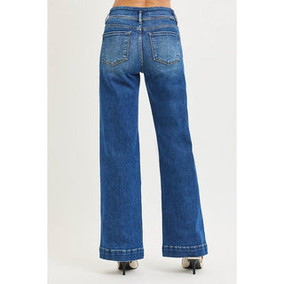 Risen High Rise Bow Waistband Jeans