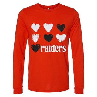 Austin Raiders - Foil Hearts Long Sleeve T-Shirt