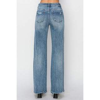 Risen High Rise Wide-Leg Vintage Jeans