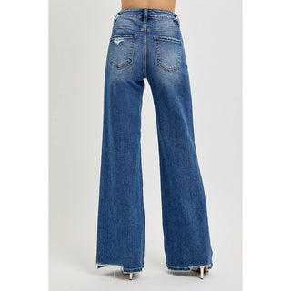 Risen High Rise Knee Distress Jeans