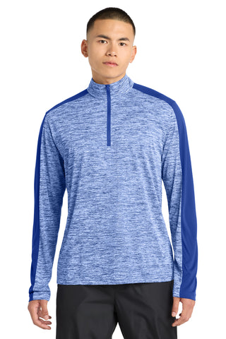 Sport-Tek® PosiCharge® Electric Heather Colorblock 1/4-Zip Pullover. ST397