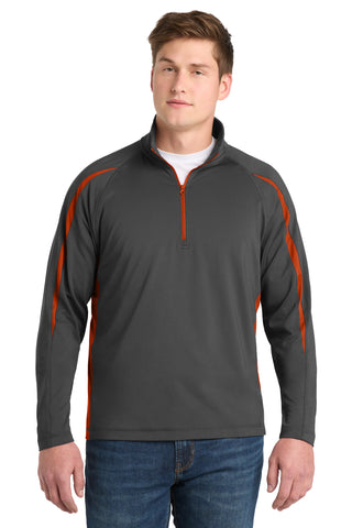 Sport-Tek® Sport-Wick® Stretch 1/4-Zip Colorblock Pullover. ST851
