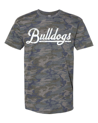 Stamford Bulldogs - Script with Tail Camo T-Shirt