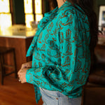Sadie Boots Bowtie Long-Sleeve Top