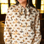 Sadie Hat Bowtie Long-Sleeve Top