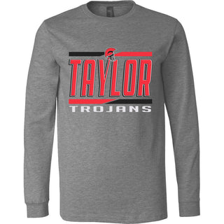 Taylor Trojans - Split Stripe Long Sleeve T-Shirt