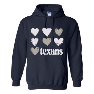 Thomas Texans - Foil Hearts Hoodie