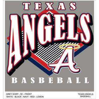 Texas Angels Stripe on Grey Sport-Tek - San Antonio Baseball