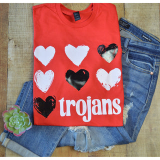 Taylor Trojans - Foil Hearts T-Shirt