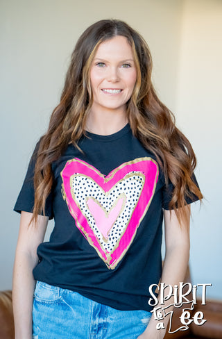 Heart with Puff - Valentines Tee