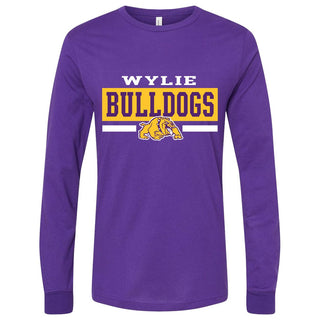 Wylie Bulldogs - Simple Striped Long Sleeve T-Shirt