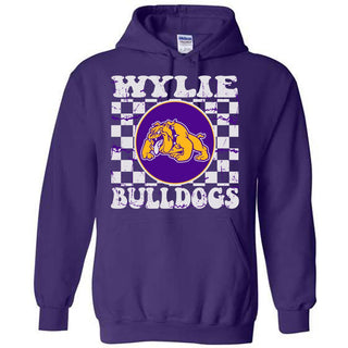Wylie Bulldogs - Checkered Square Hoodie
