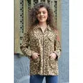 Reversible Embroidered Leopard Print Utility Jacket