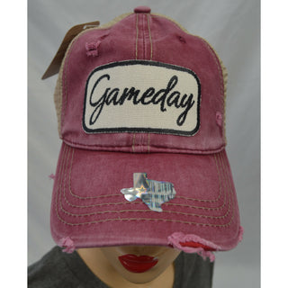 Game Day Distressed Mesh Cap