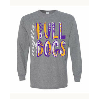 Wylie Bulldogs - Splatter Long Sleeve T-Shirt